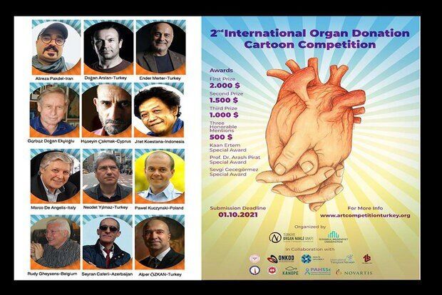 Alireza Pakdel on jury of Intl. Organ Donation Cartoon Competition